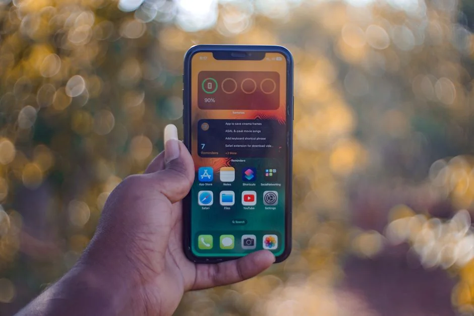 Photo rapprochée d’une carte de crédit orange tenue au-dessus d’un ordinateur portable, mettant l’accent sur le paiement numérique.